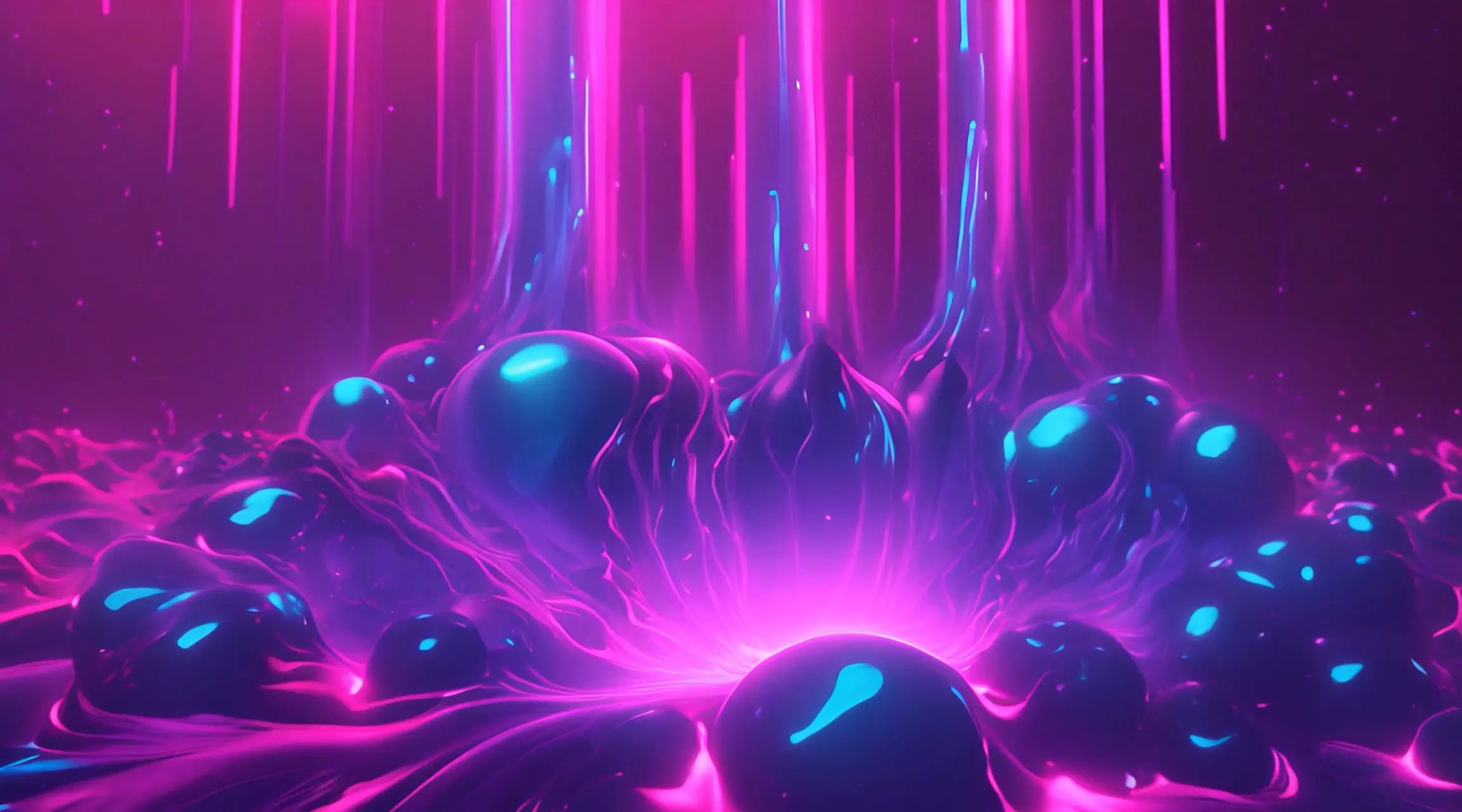Vibrant Pink Energy Waves Abstract Stock Video